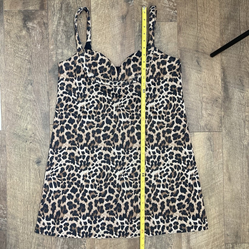 NWT Anthropologie Dhruv Kapoor Leopard Print Mini Sweetheart Dress Mobwife sz M - Picture 10 of 11